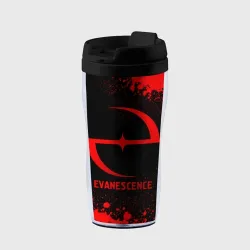 Термокружка-непроливайка Evanescence - red gradient