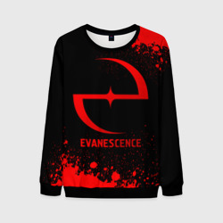 Мужской свитшот 3D Evanescence - red gradient