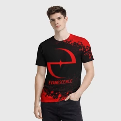 Мужская футболка 3D Evanescence - red gradient - фото 2