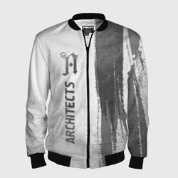 Мужской бомбер 3D Architects - white gradient по-вертикали