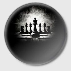 Значок Шахматные фигуры на черном