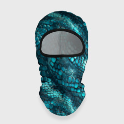 Балаклава 3D Бирюзовая чешуя рептилии - абстрактный паттерн