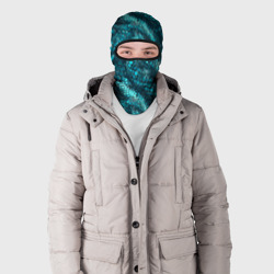 Балаклава 3D Бирюзовая чешуя рептилии - абстрактный паттерн - фото 2