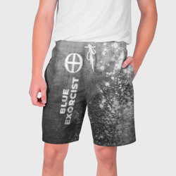 Мужские шорты 3D Blue Exorcist - grey gradient по-вертикали
