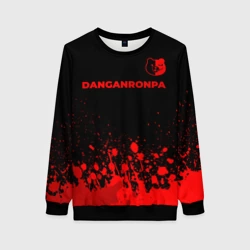 Женский свитшот 3D Danganronpa - red gradient посередине