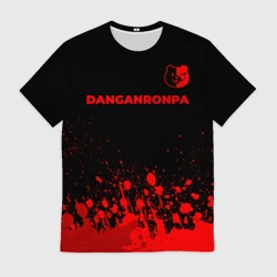 Мужская футболка 3D Danganronpa - red gradient посередине