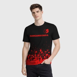 Мужская футболка 3D Danganronpa - red gradient посередине - фото 2