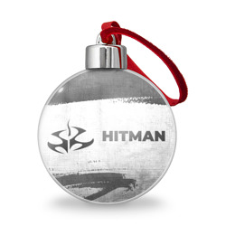 Ёлочный шар Hitman - white gradient по-горизонтали