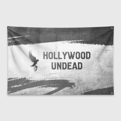 Флаг-баннер Hollywood Undead - white gradient по-горизонтали