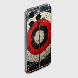 Чехол для iPhone 15 Pro Max силиконовый с защитой камеры Мишень на черном - фото 2