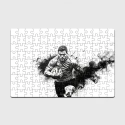 Головоломка Пазл магнитный 126 элементов Регбист в черном дыму