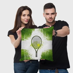 Подушка 3D Теннисная ракетка в зеленом - фото 2