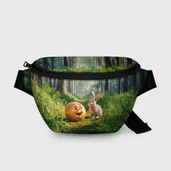 Поясная сумка 3D Колобок и заяц в лесу