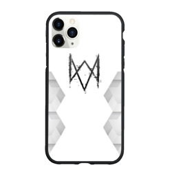 Чехол для iPhone 11 Pro Max матовый Watch Dogs white poly