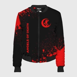Женский бомбер 3D Angels of Death - red gradient вертикально