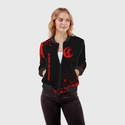 Женский бомбер 3D Angels of Death - red gradient вертикально - фото 2