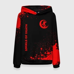 Женская толстовка 3D Angels of Death - red gradient вертикально