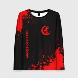 Женский лонгслив 3D Angels of Death - red gradient вертикально