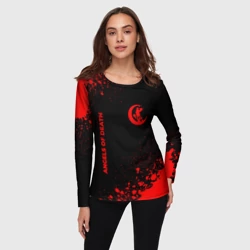 Женский лонгслив 3D Angels of Death - red gradient вертикально - фото 2