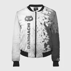 Женский бомбер 3D DanMachi - white gradient по-вертикали