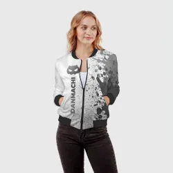 Женский бомбер 3D DanMachi - white gradient по-вертикали - фото 2