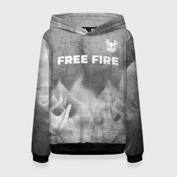 Женская толстовка 3D Free Fire - grey gradient посередине
