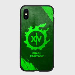 Чехол для iPhone XS Max матовый Final Fantasy - green gradient