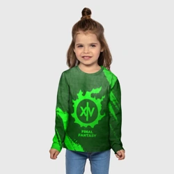 Детский лонгслив 3D Final Fantasy - green gradient - фото 2
