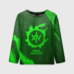 Детский лонгслив 3D Final Fantasy - green gradient