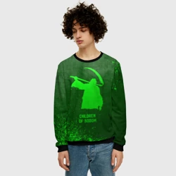 Мужской свитшот 3D Children of Bodom - green gradient - фото 2