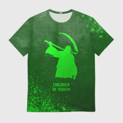 Мужская футболка 3D Children of Bodom - green gradient