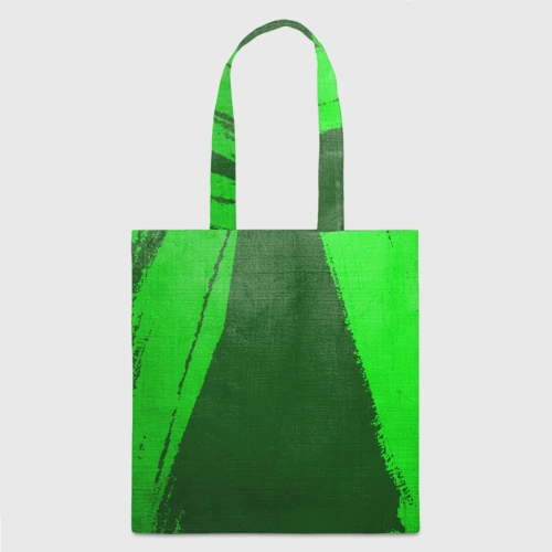 Шоппер 3D с принтом Within Temptation - green gradient по-центру, вид сзади #1