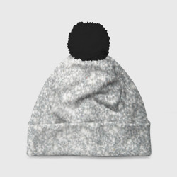 Шапка 3D c помпоном Серебро