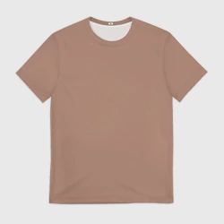 Мужская футболка 3D Цвет 2025 года Пантон Мокко Мусс