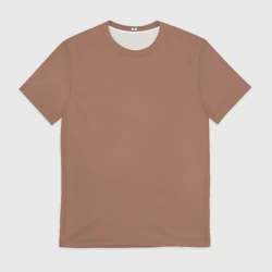 Мужская футболка 3D Цвет 2025 года Пантон Мокко Мусс