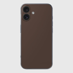 Чехол для iPhone 16 силиконовый с защитой камеры Темный оттенок цвета 2025 года от Пантон