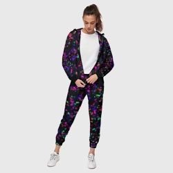 Женский костюм 3D Чёрный с разноцветной мозаикой - фото 2