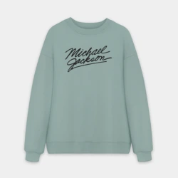 Мужской свитшот oversize без начеса хлопок Автограф Майкла Джексона