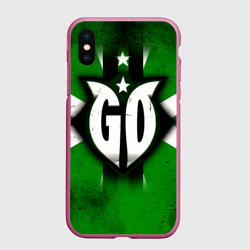 Чехол для iPhone XS Max матовый Go на зеленом