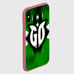 Чехол для iPhone XS Max матовый Go на зеленом - фото 2