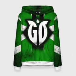 Женская толстовка 3D Go на зеленом