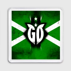 Магнит 55*55 Go на зеленом