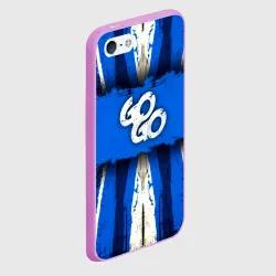 Чехол для iPhone 5/5S матовый Go Go на синем - фото 2