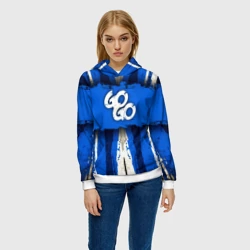 Женская толстовка 3D Go Go на синем - фото 2