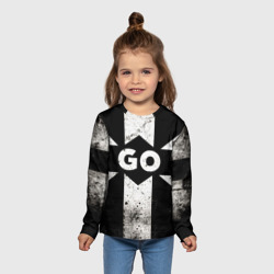 Детский лонгслив 3D Go в черно-белом - фото 2