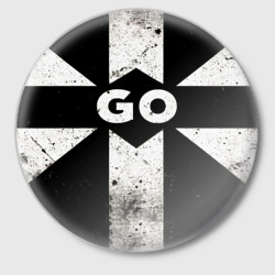 Значок Go в черно-белом