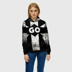 Женская толстовка 3D Go в черно-белом - фото 2