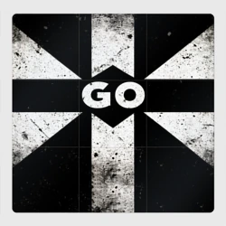 Магнитный плакат 3Х3 Go в черно-белом