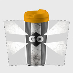 Термокружка-непроливайка Go в черно-белом - фото 2