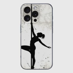 Чехол для iPhone 16 Pro Max силиконовый с защитой камеры Pole Dance 